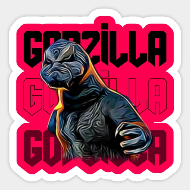 godzilla Sticker by Pixy Official